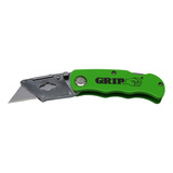 Navaja Abatible Grip Verde Acero Inoxidable+5 Hojas Repuesto