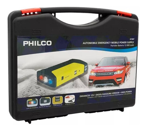  Partidor Portátil Bateria Auto 12000 Mah Philco Powerbank