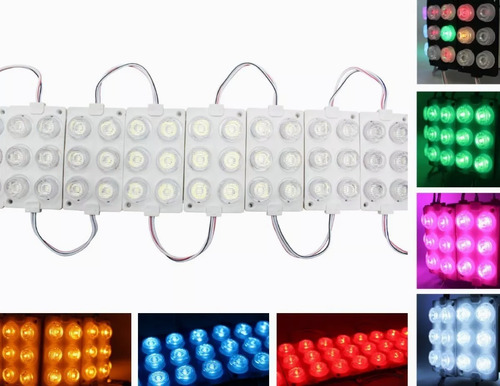 10 Módulos De Led 17 Amarillo Azul Hielo Rojo Rosa Verde