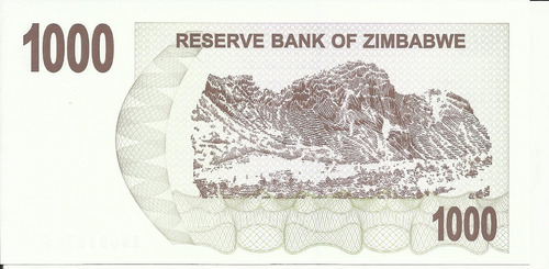 Zimbabwe 1000 Dolares 2006