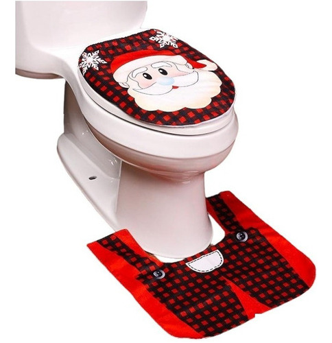 Fundas De Navidad Set Juego De Baño Decoracion Navideña 2pzs