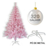 Arvore Pinheiro De Natal 150cm Rosa Com 320 Galhos Natalino