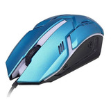 Mouse Gamer Knup Pc Usb 2.0 Led Luminoso 1600dpi 3d Kp-v15 Cor Azul