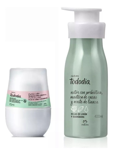 Kit Natura Tododia Crema Limon Y Guanaba 400ml +desodorante 