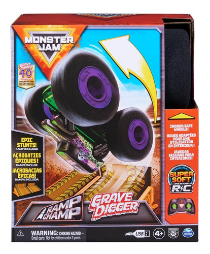 Camion Monstruo Ramp Champ Grave Digger Spin Master |6065348