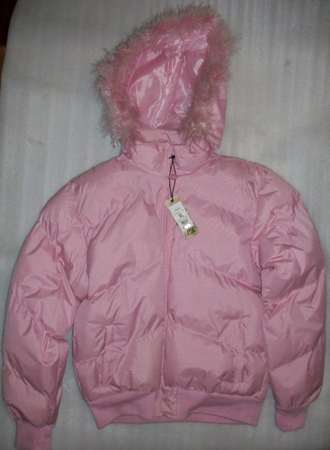 Parka Mujer Muv~basic Acolchada Talla Xl Color Rosado