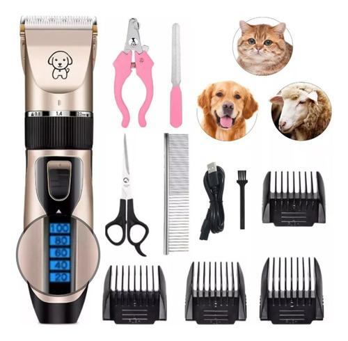 Kit De Máquina Cortadora De Pelo Para Mascotas Y Perros