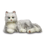 Peluche  Gato Plateado Con Guantes Blancos