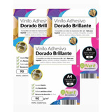 60 Hj Papel Vinilo Adhesivo Dorado Imprimible A4  Env.gratis