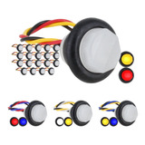 20 Plafon Led Mini Tipo Ojo Luz Gel Fija Bicolor Bisel Neg