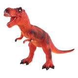 Modelo De Dinosaurio Rojo Realista Con Sonido, Juguete Para
