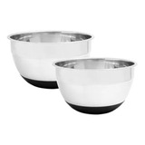 Set X2 Bowls Acero Inoxidable Base Silicona Antideslizante