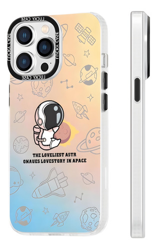 Funda Celular Para iPhone Astronauta Tornasol Regalo