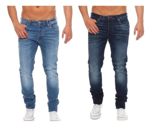Kit 2 Calças Jeans Masculina Plus Size Lycra Atacado 48 A 56