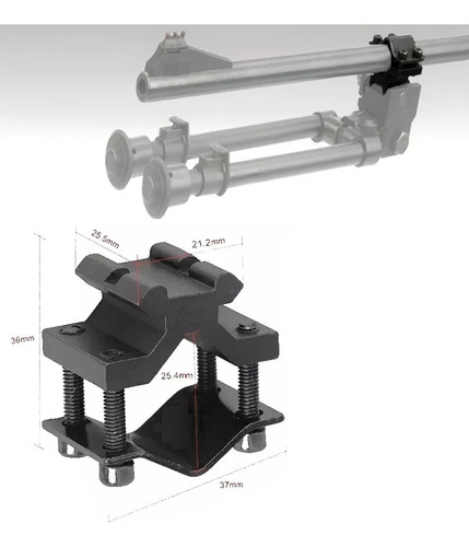 Montura Riel Cañon Bipode Tactico  Militar Laser Lampara