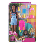 Boneca Barbie Negra Brooklyn Dia De Acampamento Hdf74 Mattel