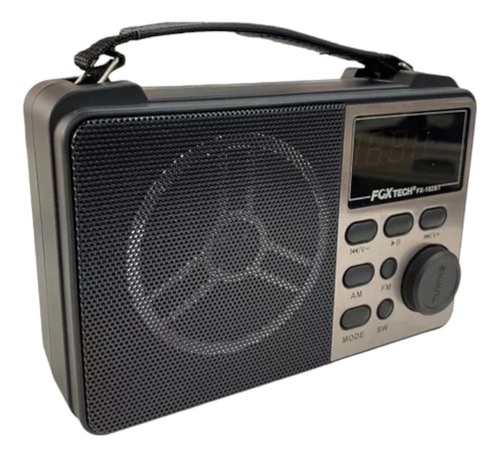 Radio Am/fm/usb/bt Fox Tech Recargable Con Pantalla Led Color Variable