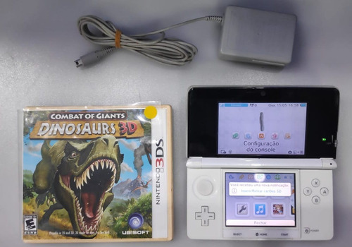 Nintendo 3ds Branco + Jogo Original Midia Fisica