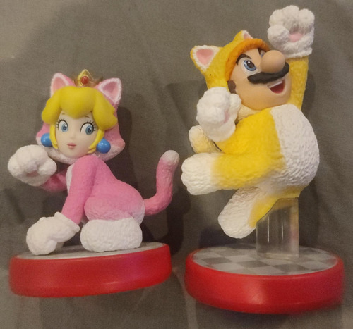 Amiibo Super Mario Bros 3d W - Cat Mario & Cat Peach (2pzas)