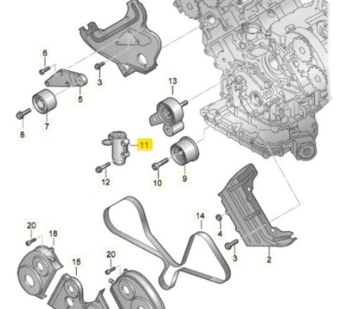 Tensor Amortiguador Correa Dentada - Audi A4 A6 A8 - 3.0 Foto 3