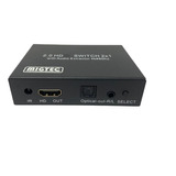 Switch/ Chaveador  Hdmi 2x1 2.0 Com Extrator De Áudio 60 Hz