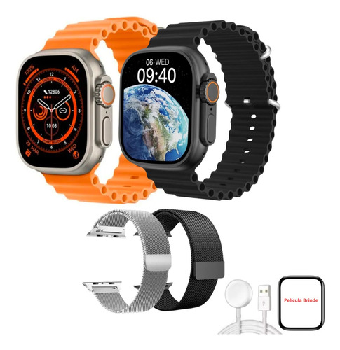 Smartwatch 8 Ultra Pro Max 49mm A Prova D'água + Película