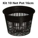 Kit 10 Vasos Net Pot 16cm Pote Vaso Muda Aquaponia Hidro