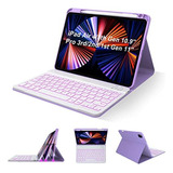 Funda C/teclado Oyeeice Para iPad Pro 11 3g/2g/1g Purple