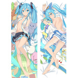 Almohada Dakimakura Hatsume Miku Ecchi 70x25cm Con Relleno