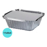 Envase De Aluminio Desechable Con Tapa C10 X 20 Unidades