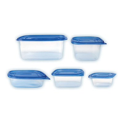 15 Contenedores De Plástico Toppers Styrka 30 Color Azul claro | MercadoLibre