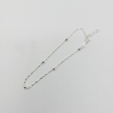 Pulsera Bolitas Y Cadenita Mujer Regalo - Plata 925 - Ab23