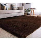 Alfombra Peluda Color Cafe Peluche Grande | 200×180 Cm 