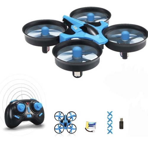 Mini Drone Jjrc H36 Azul 1 Baterias + 4 Hélices Gamer
