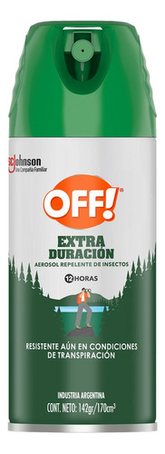 Repelente De Insectos Aerosol Extra Duracion 142g Off