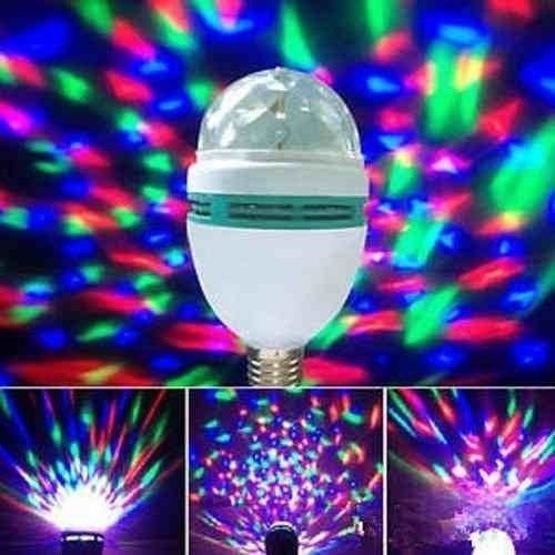 Luz Led Bolichera Giratoria 3 Colores Rgb Fiesta 220v