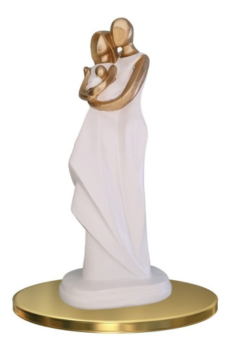 (novo) Estátua Super Luxo Família Mãe Pai Bebê 