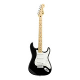 Guitarra Eléctrica Fender Standard Stratocaster De Aliso Black Con Diapasón De Palo De Rosa