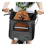 Canasto De Bicicleta Para Transporte De Mascota H/8kg Gris O