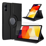 Kit Capa Couro Sintetic 360 Flip Para Redmi Pad Se +pelicula