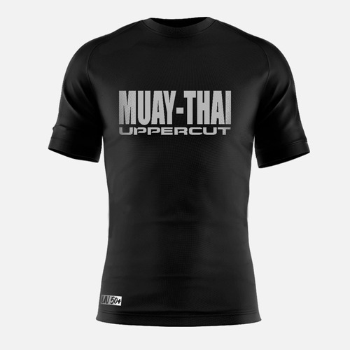 Camisa Camiseta Muay Thai Hzt Treino - Dry Fit Uv50+ - Preta