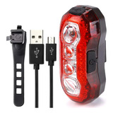 Luz Led Trasera Bicicleta Stop Roja Recargable Usb Ruta Mtb