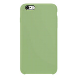 Case Capinha Silicone Veludo Compatível Com iPhone 6s Plus Cor Verde Menta