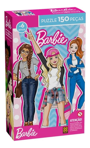 Quebra-cabeça Boneca Barbie 150 Peças Puzzle Grande Colorido