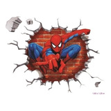 Adesivo Parede Infantil Quarto Homem Aranha 3d 1,60x1,25