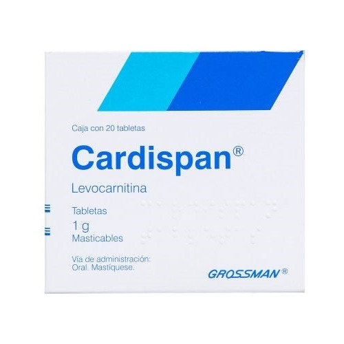 Cardispan 1g Tabletas Mast Con 20   Levocarnitina
