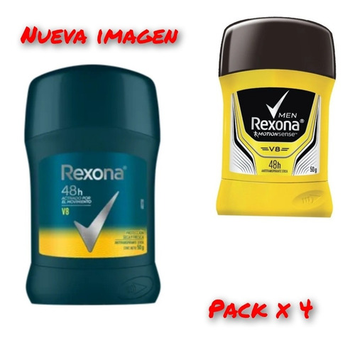 Rexona Men V8 En Barra 50 Gr X 4 Unidade - g a $410