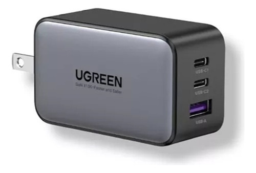 Cargador Ugreen 65w Pd Usb-cx2 Usb-a Carga Rápida Qc 4.0 3.0