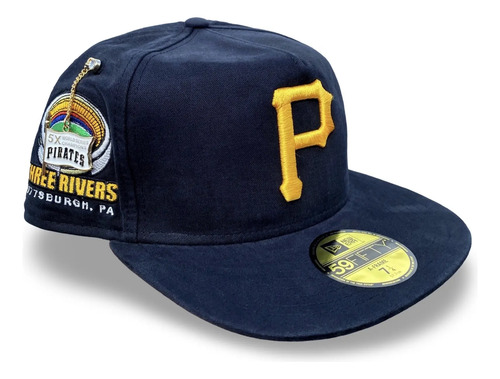 Gorra New Era 5950 A-frame Lavado Vintage Piratas Con Pin