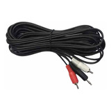 Cable Audio Miniplug Stereo A 2 Rca Blindado 5 Metros